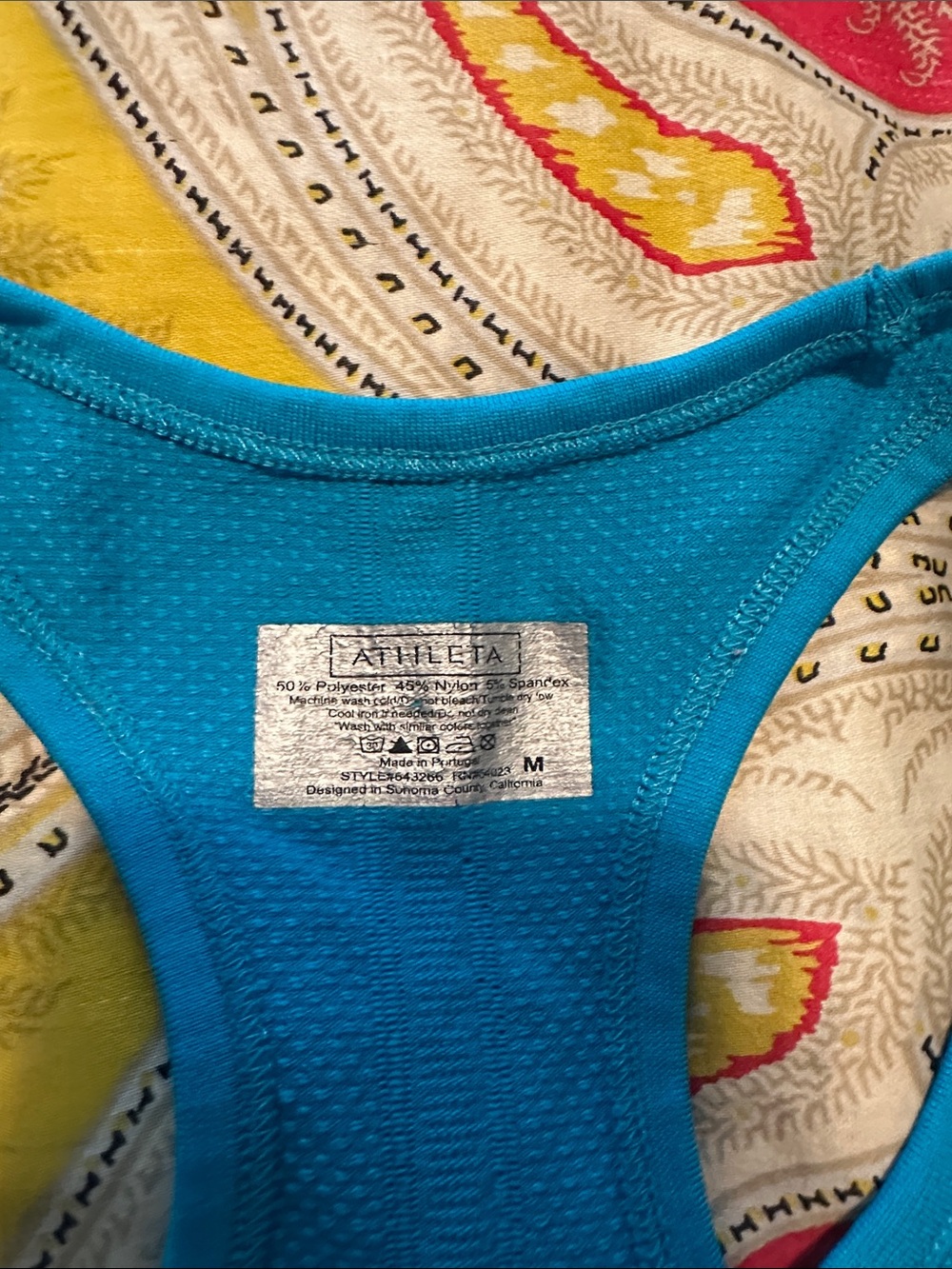 Athleta Turquoise Racerback Tank Top - Picture 2 of 3